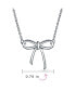 Фото #4 товара Minimalist Holiday Bow Ribbon Pendant Station Pendant Necklace For Women For Sterling Silver