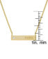 Lab-Grown White Sapphire Engraved MOM Bar 18" Pendant Necklace (1/5 ct. t.w.) in 14k Gold-Plated Sterling Silver