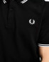 Фото #3 товара Fred Perry twin tipped logo polo in black