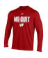 Фото #3 товара Men's Red Wisconsin Badgers Shooter Performance Long Sleeve T-shirt