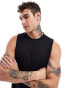 ASOS 4505 oversized performance mesh training tank in black