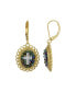 ფოტო #1 პროდუქტის 14K Gold Dipped Carded Multi Color Beaded Crystal Cross Euro Wire Earring