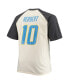 Фото #2 товара Men's Justin Herbert Oatmeal Los Angeles Chargers Big and Tall Player Name and Number Raglan T-shirt