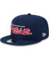 Men's Navy New England Patriots Main Script 9FIFTY Snapback Hat