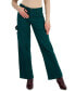 Wide-Leg Seamed Cargo Jeans