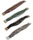 ფოტო #2 პროდუქტის Beaded Suede Multi-Row Magnetic Bracelet