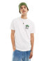 Vans down time back print t-shirt in white