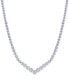ფოტო #1 პროდუქტის Diamond V Fancy Collar Necklace (3 ct. t.w.) in 14k White Gold