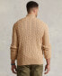 Фото #4 товара Men's Big & Tall Cable-Knit Cotton Quarter-Zip Sweater