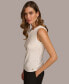 Фото #3 товара Women's Asymmetric-Neck Sleeveless Top