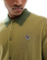 Фото #2 товара Paul Smith knitted collared shirt with zebra logo in green