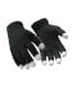 Фото #4 товара Men's Touchscreen PVC Dot Grip Black Knit Gloves