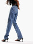 Фото #7 товара ASOS DESIGN 90's straight jean in mid blue with knee rips