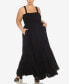 ფოტო #4 პროდუქტის Plus Size Smocked Ruffle Maxi Dress