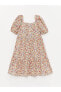 Фото #6 товара Платье для малышей LC WAIKIKI Kare Yaka Цветочное короткорукавное платье