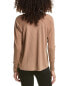 Фото #2 товара Saltwater Luxe Scoop Neck T-Shirt Women's Brown Xs