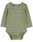 Фото #1 товара Baby Striped Long-Sleeve Bodysuit 3M