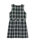 Big Girls School Uniform Plaid Jumper Top of Knee