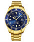 ფოტო #1 პროდუქტის Men's Gold Tone Stainless Steel Bracelet Watch 42mm