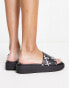 Фото #3 товара HUGO Emma platform sliders in black with script logo