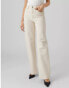 Фото #2 товара Vero Moda high rise wide leg jeans in ecru