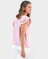 Petite Gauze Flutter-Sleeve Top, Created for Macy's