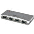 Фото #2 товара StarTech.com 4 Port USB to RS232 Serial DB9 Adapter Hub - USB - Serial - Silver - Plastic - CE - FCC - RoHS - 1 W