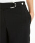 Alfani Buckle Waist Cropped Pants Black 4