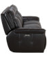 Фото #9 товара Lenardo 3-Pc. Leather Sofa with 2 Power Motion Recliners, Created for Macy's