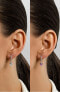 Фото #6 товара Delicate silver hoop earrings with hearts EA635WP