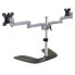 Фото #3 товара Dual Monitor Stand - Ergonomic Desktop Monitor Stand for up to 32" VESA Displays - Free-Standing Articulating Universal Computer Monitor Mount - Adjustable Height - Silver - Freestanding - 16 kg - 81.3 cm (32") - 100 x 100 mm - Height adjustment - Black -