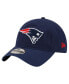 Фото #4 товара Men's Navy New England Patriots Distinct 9TWENTY Adjustable Hat