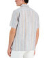 Фото #2 товара Men's Chroma Vertical Stripe Short-Sleeve Button-Front Linen Shirt, Created for Macy's