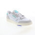 Фото #3 товара Reebok LT Court Mens White Leather Lace Up Lifestyle Sneakers Shoes