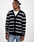 Фото #1 товара Men's Tyler Regular-Fit Striped Cardigan, Created for Macy's