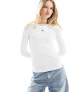 Фото #1 товара 4th & Reckless ribbed logo top in white