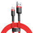 Фото #1 товара Wytrzymały nylonowy kabel przewód USB - USB-C QC3 3m - czerwony