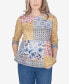 ფოტო #1 პროდუქტის Petite Scottsdale Abstract Patchwork Printed Top