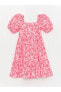 Фото #2 товара LCW Kids Kare Yaka Çiçekli Kısa Kollu Kız Çocuk Elbise