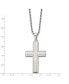 ფოტო #2 პროდუქტის Polished Laser Cut Edges Cross Pendant on a Rope Chain Necklace