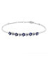 ფოტო #1 პროდუქტის Sapphire (5/8 ct. t.w.) and Diamond (1/3 ct. t.w.) Bangle in 14K White Gold