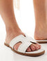 RAID Wide Fit Ginerva flat sandals in white