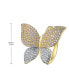 ფოტო #5 პროდუქტის Radiant 14k Gold Plated Large Garden Butterfly Ring with Cubic Zirconia