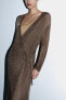 Фото #2 товара Платье из сетчатой ткани с блестящей нитью ZARA