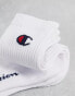 Фото #6 товара Champion 3 pack logo crew socks in white