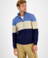 ფოტო #1 პროდუქტის Men's Tri-Block Full-Zip Sweater, Created for Macy's