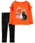 Фото #5 товара Baby 2-Piece Halloween Jersey Tee & Legging Set 3M