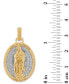 Фото #3 товара Esquire Men's Jewelry cubic Zirconia Our Lady of Guadalupe Amulet Pendant in Sterling Silver & 14k Gold-Plate, Created for Macy's