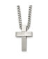 Фото #1 товара Chisel brushed and Polished Cross Pendant on a Curb Chain Necklace