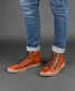 ფოტო #6 პროდუქტის Men's Xander Leather High Top Sneakers